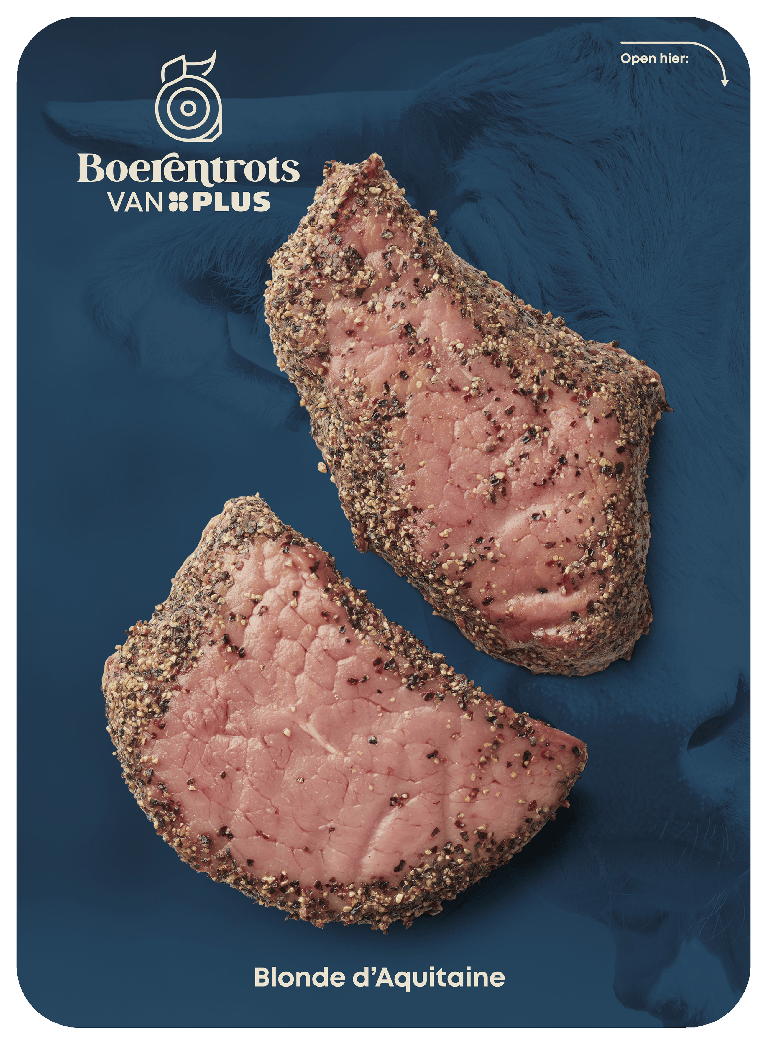 PLUS Boerentrots Rundersteak peper 2 st 250 gram