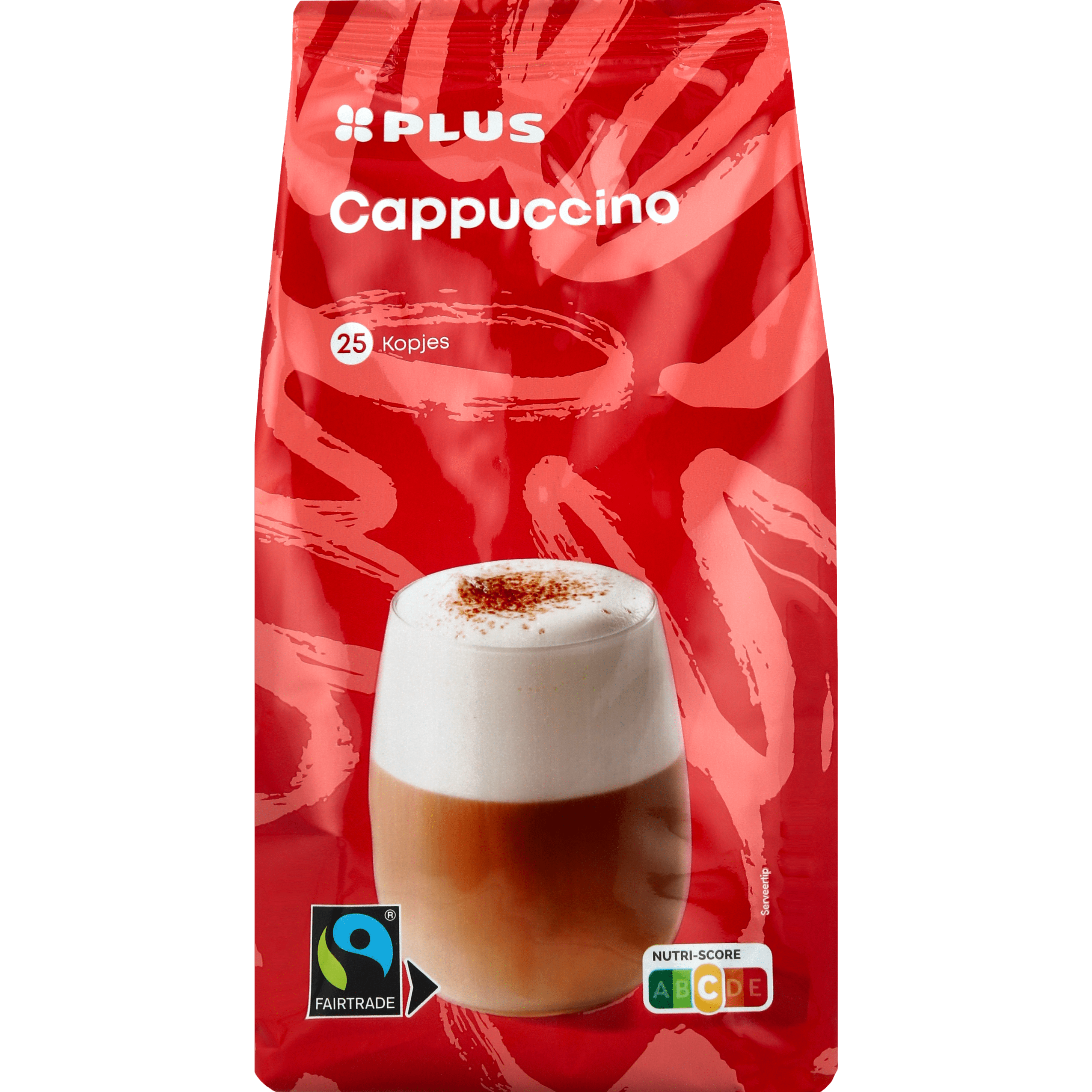 PLUS Cappuccino oploskoffie Fairtrade Zak 250 g