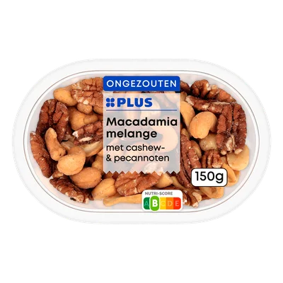 PLUS Macadamia Melange (ongz) Kuipje 150 g