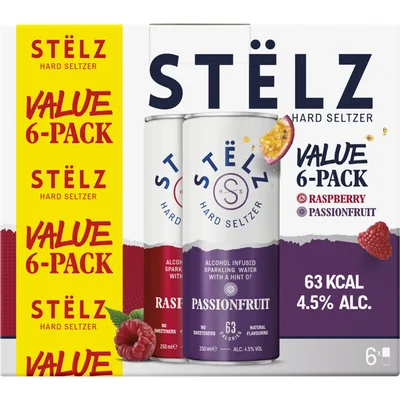 Stëlz Raspberry and passion 6-pack