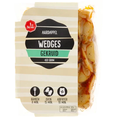1 de Beste Aardappel wedges gekruid