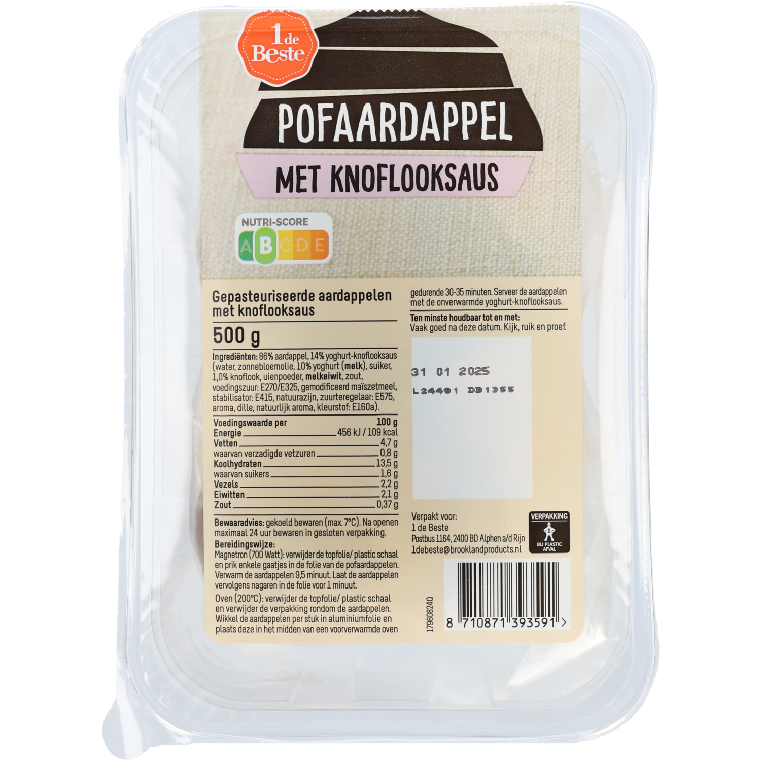 1 de Beste Pofaardappel met knoflooksaus