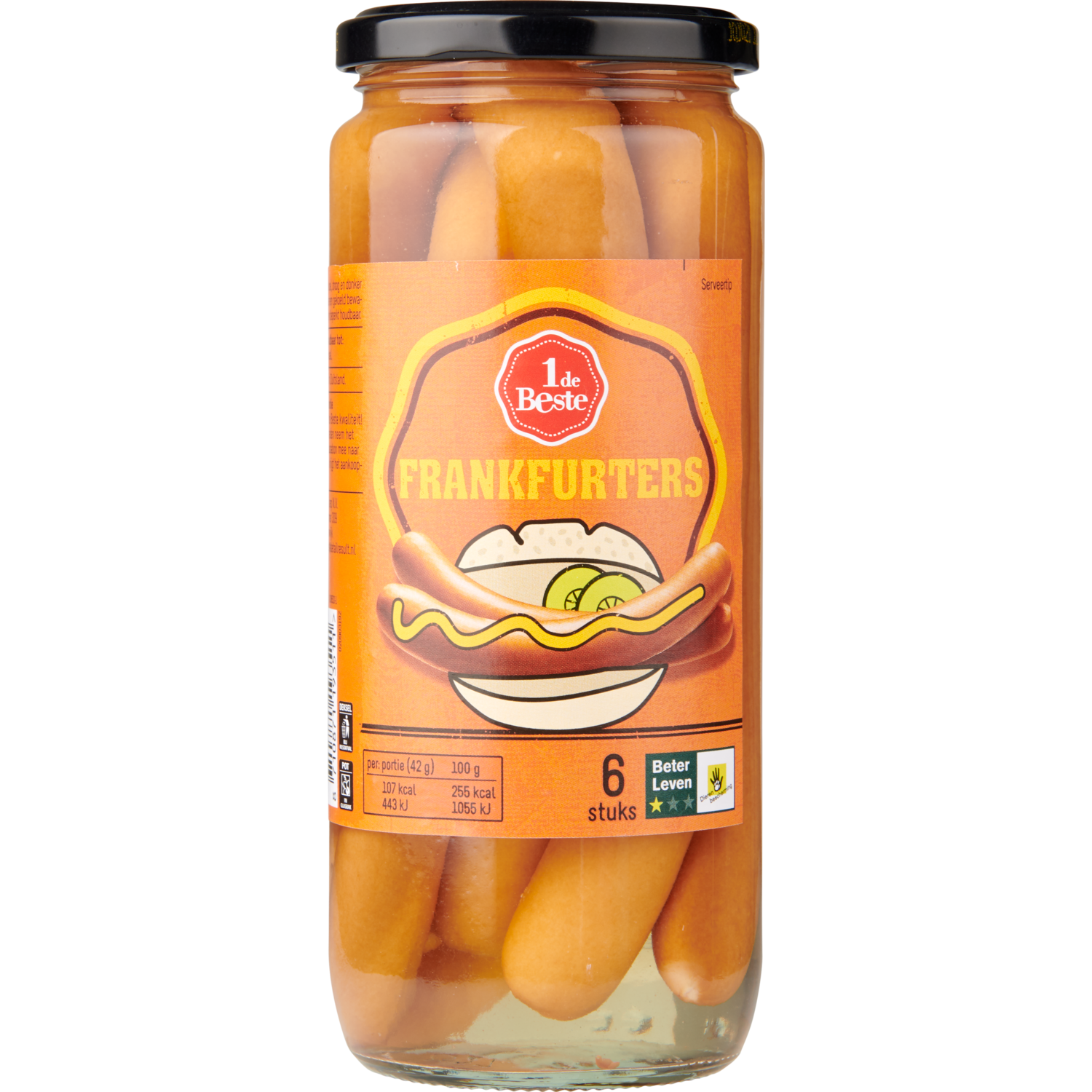 1 de Beste Frankfurters 6 stuks