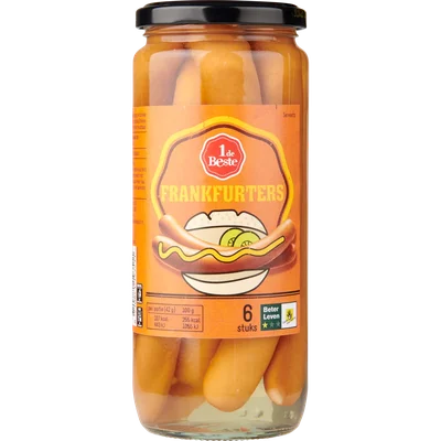 1 de Beste Frankfurters 6 stuks