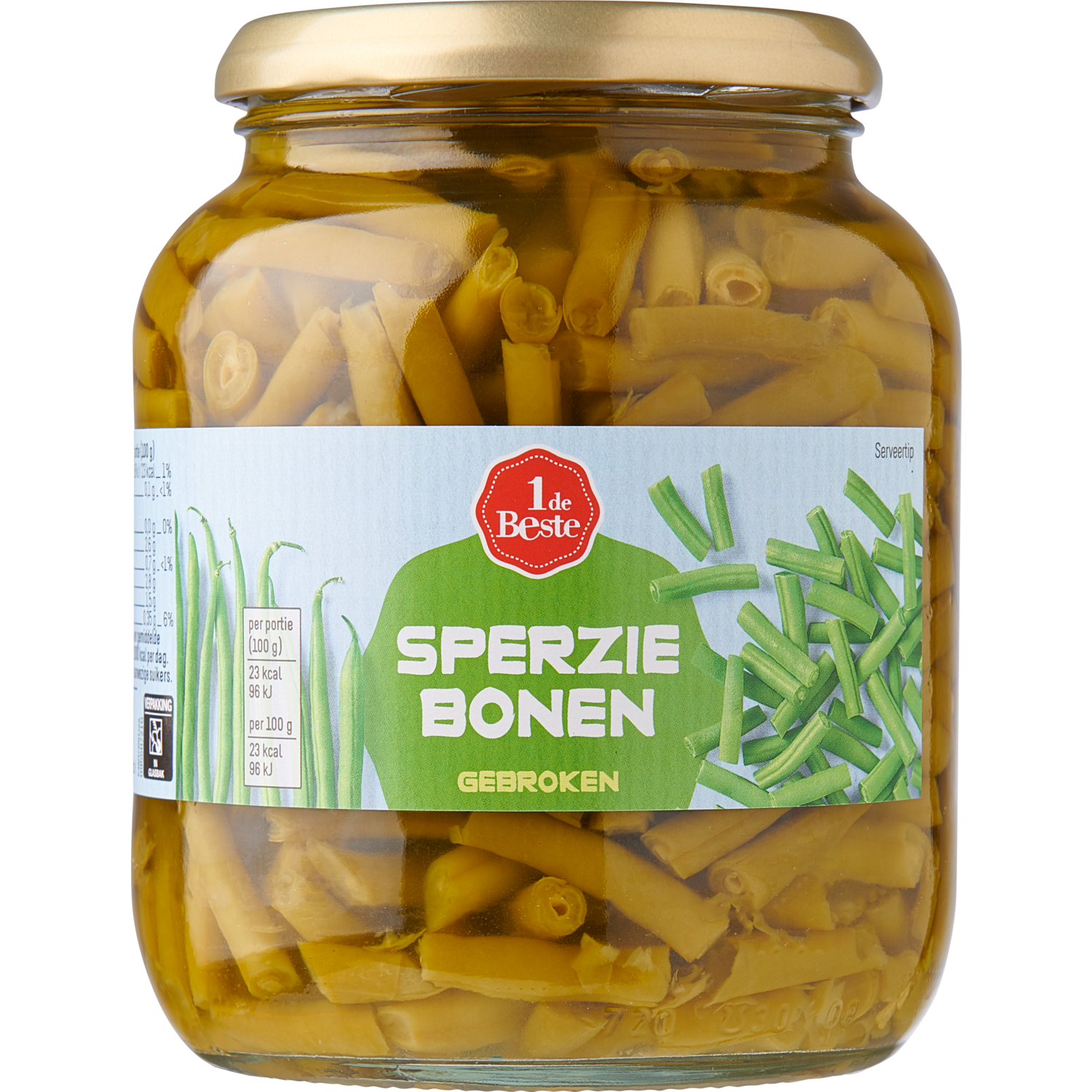 1 de Beste Sperziebonen gebroken