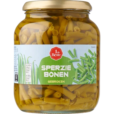 1 de Beste Sperziebonen gebroken