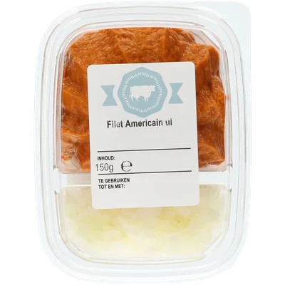 1 de Beste Filet americain met ui