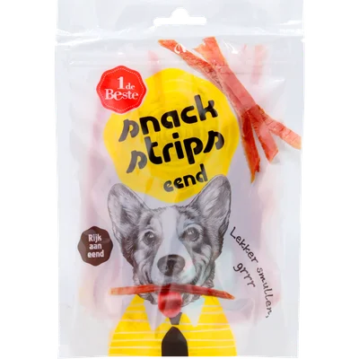 1 de Beste Hondensnacks strips eend