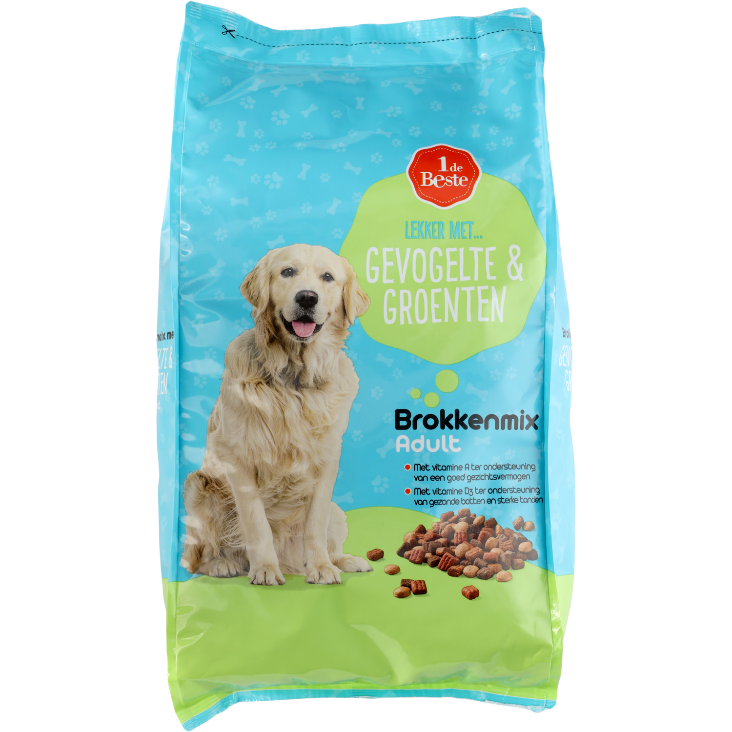 1 de Beste Hondenvoer adult kip groente