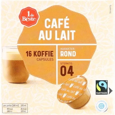 1 de Beste Koffiecups café au lait sterkte 4