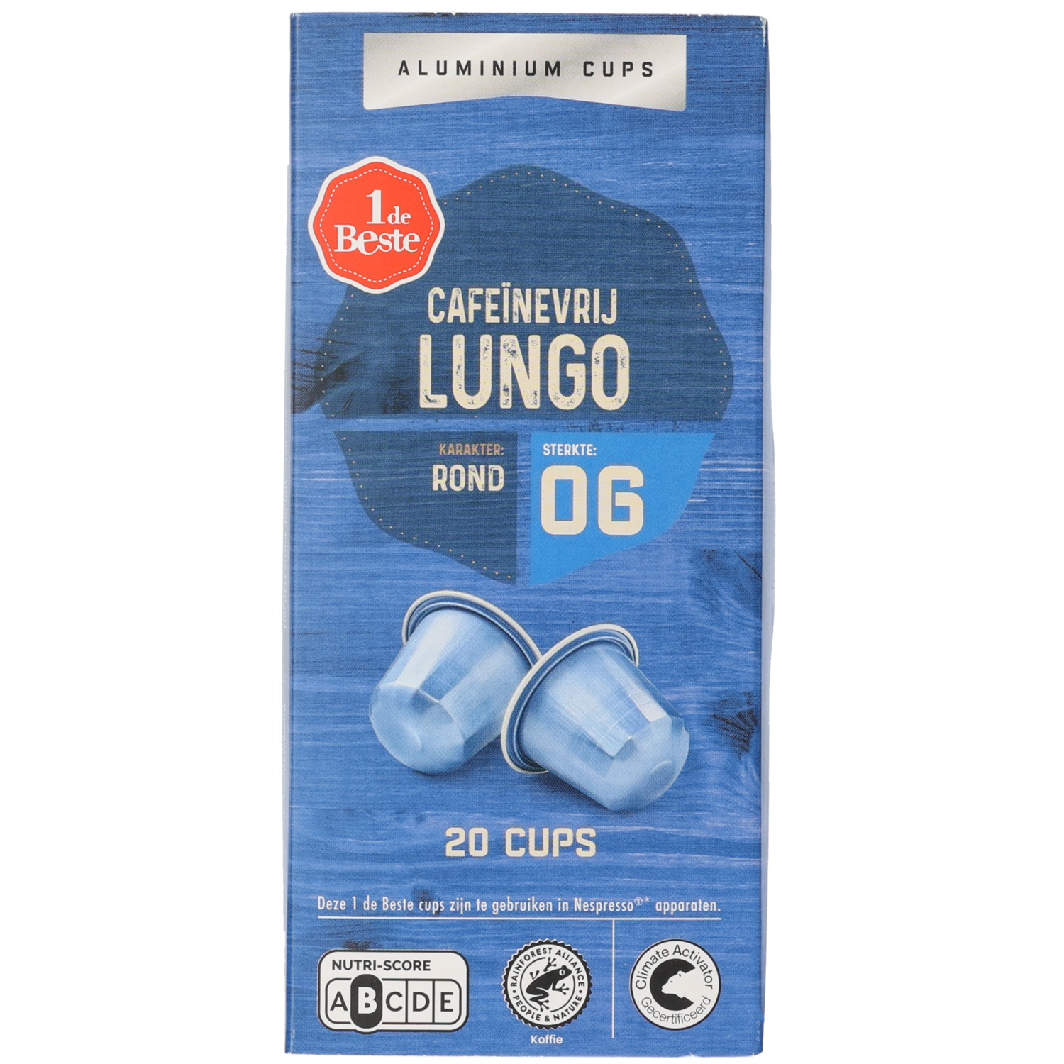 1 de Beste Koffiecups lungo decaf 20 st.