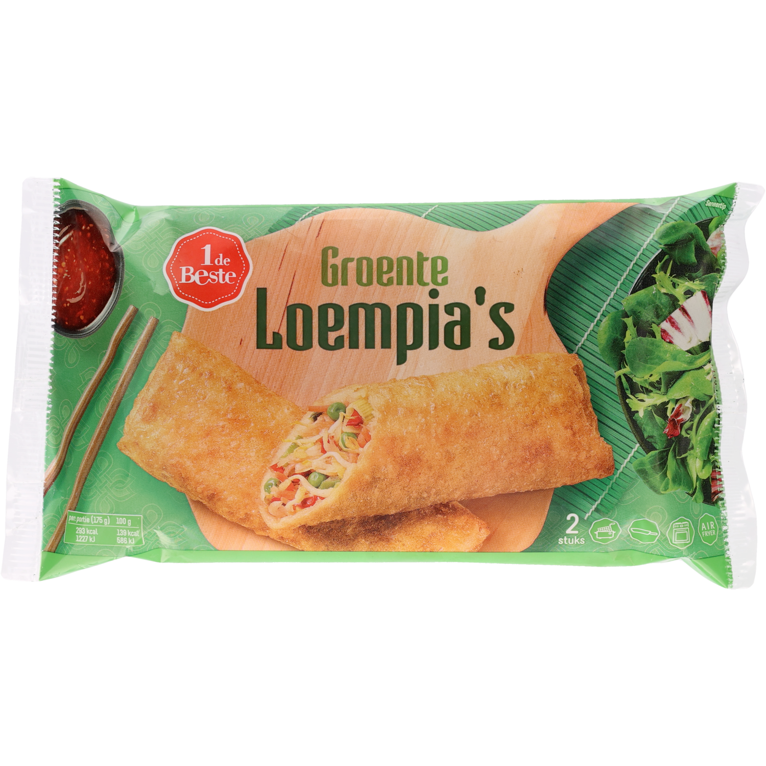 1 de Beste Loempia groente 2 stuks