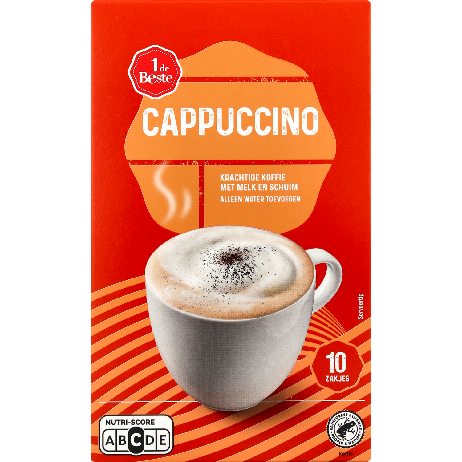 1 de Beste Oploskoffie cappuccino 10 st.