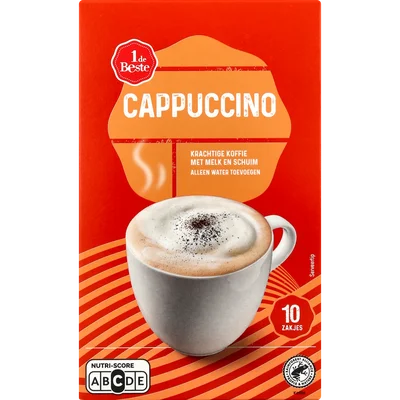 1 de Beste Oploskoffie cappuccino 10 st.