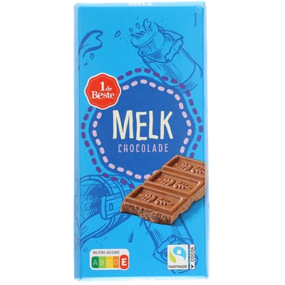 1 de Beste Chocoladereep hazelnoot melk