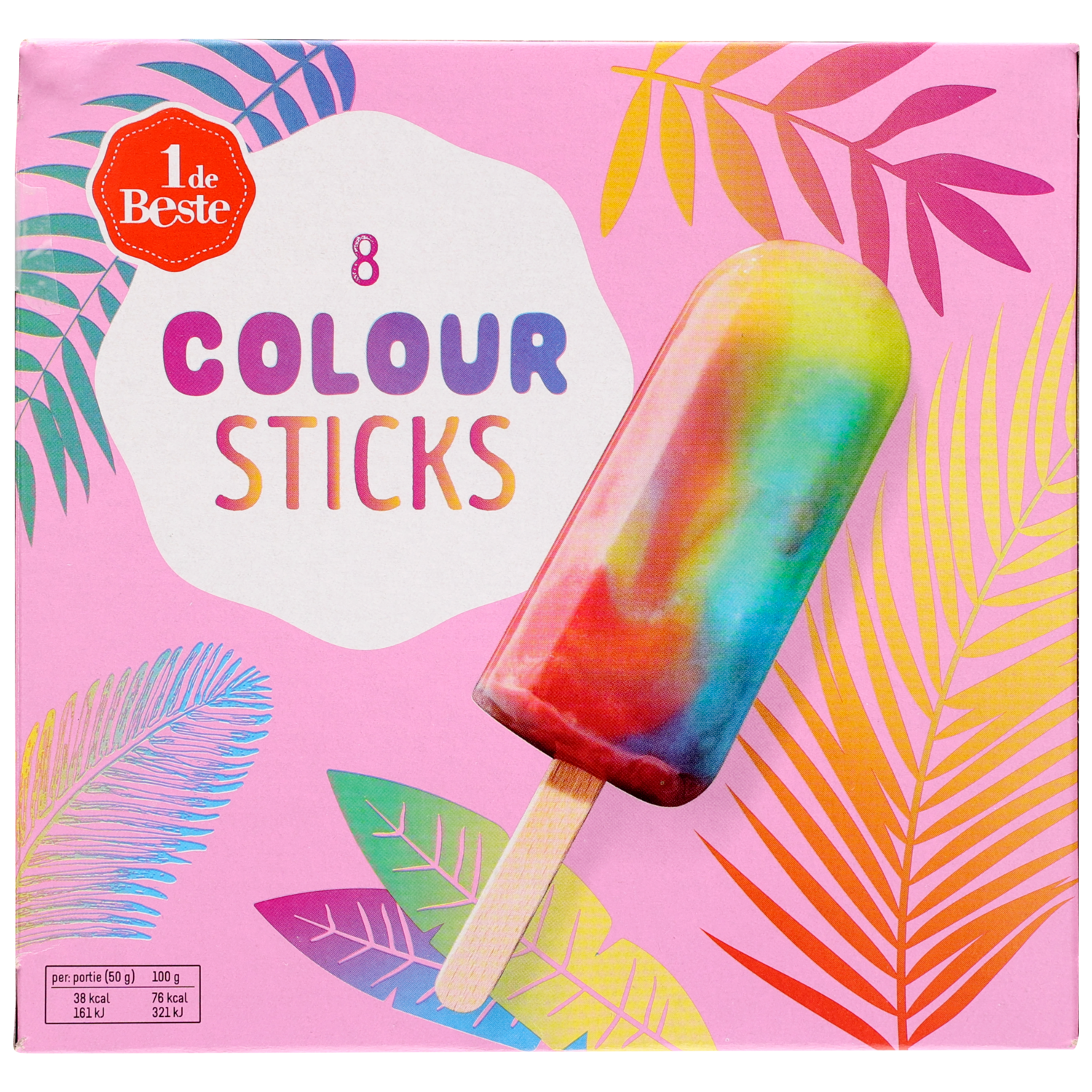 1 de Beste Coloursticks 8 stuks