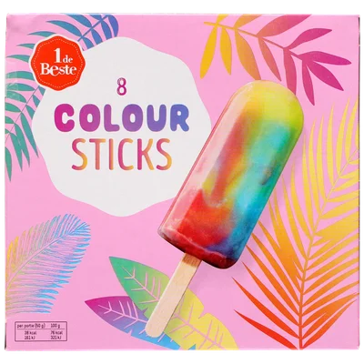 1 de Beste Coloursticks 8 stuks