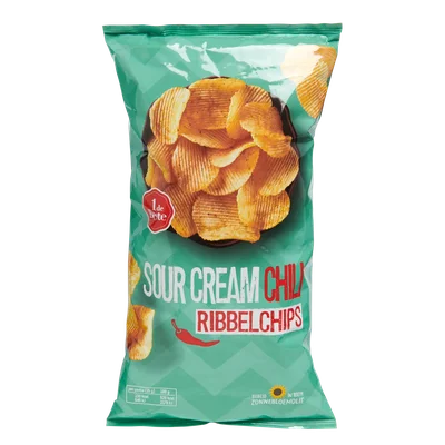 1 de Beste Ribbelchips sour cream chili