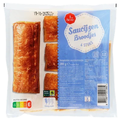 1 de Beste Saucijzenbroodjes 4 stuks