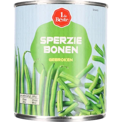 1 de Beste Sperziebonen gebroken