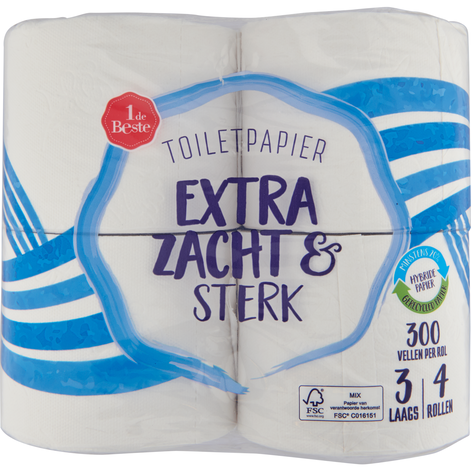 1 de Beste Toiletpapier 4 rollen 3laags maxi rol