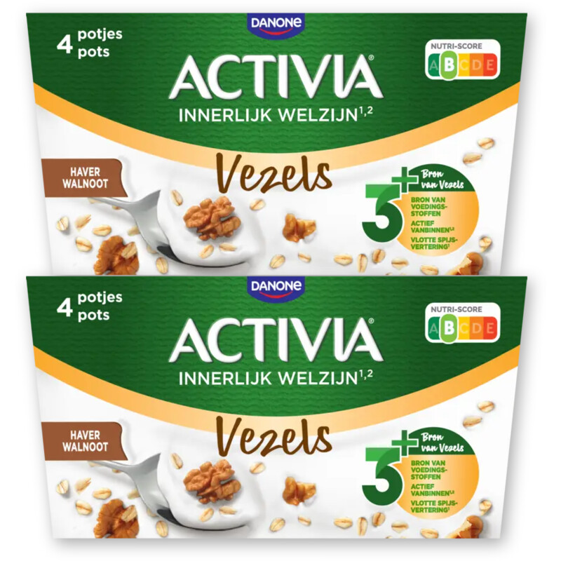 Activia Yoghurt vezels haver walnoot 4pck 2-pack