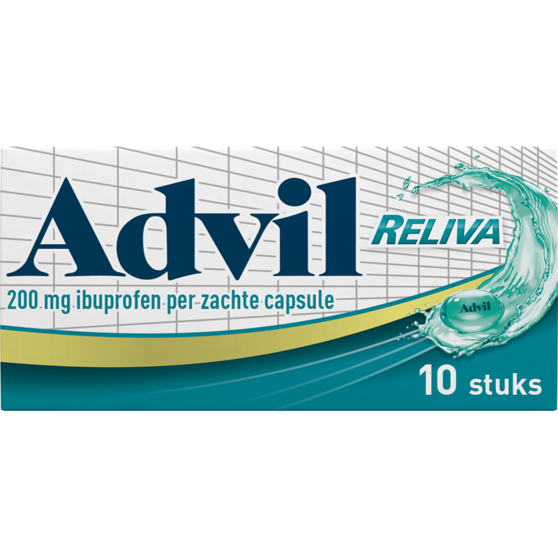 Advil Reliva 200mg ibuprofen zachte capsule