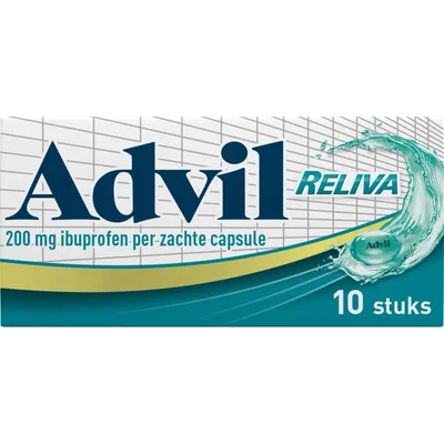 Advil Reliva 200mg ibuprofen zachte capsule