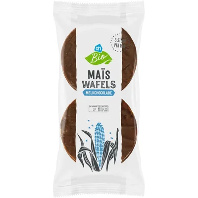 AH Biologisch Maiswafels met melk chocolade