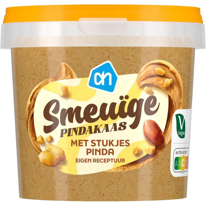 AH Smeuïge pindakaas met stukjes pinda