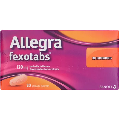 Allegra Fexotabs 120 mg omhulde tabletten, 10 stuks