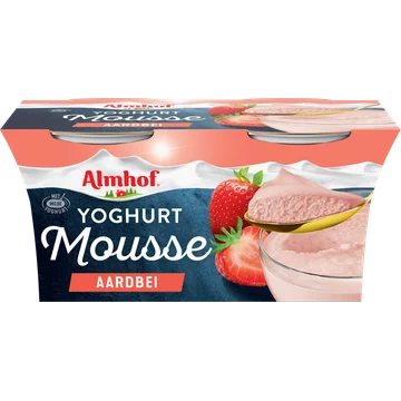 Almhof yoghurtmousse aardbei 2 x 95 g