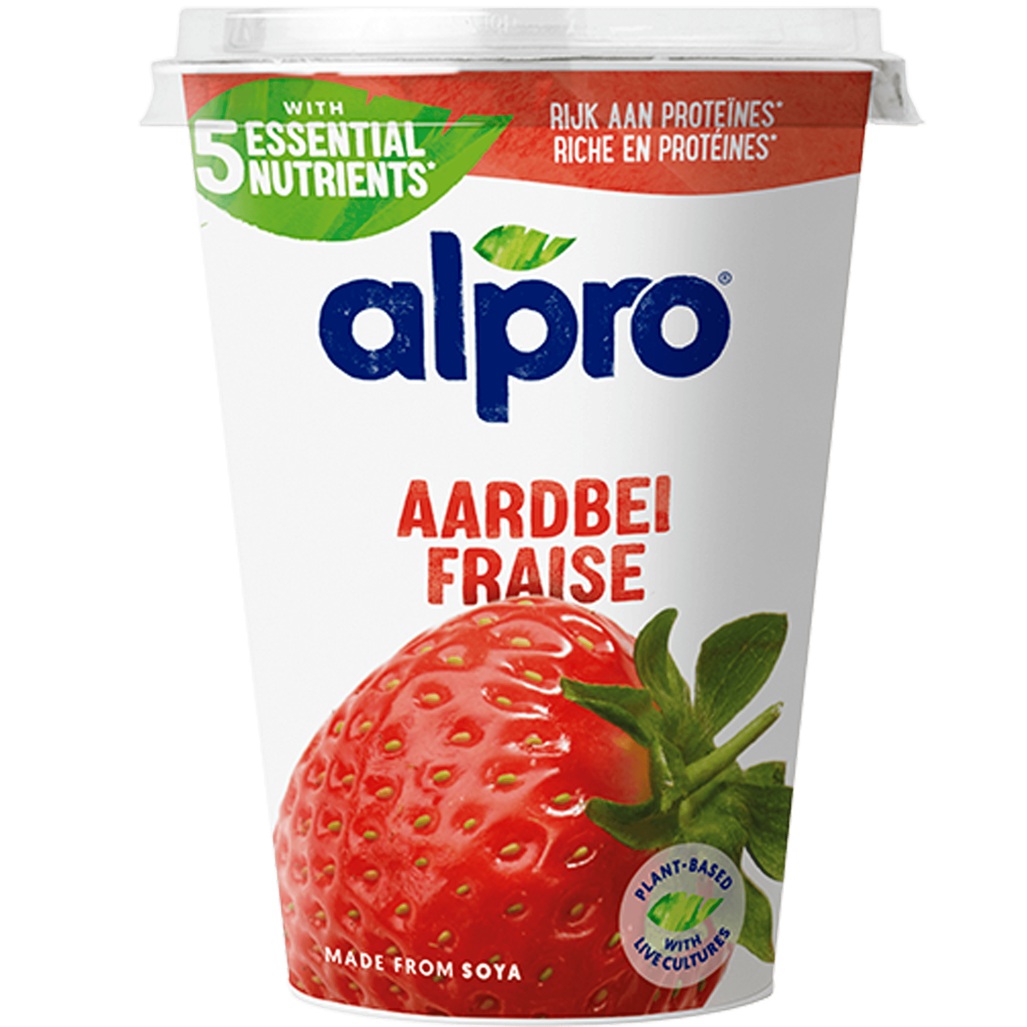 Alpro Plantaardige Variatie Op Yoghurt Aardbei 500g