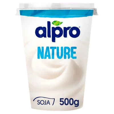 Alpro Plantaardige Variatie Op Yoghurt Naturel Zonder Suiker 500g