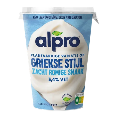 Alpro Plantaardige variatie yoghurt Grieks stijl 3.4% vet