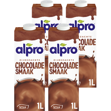 Alpro Sojadrink Chocolade Smaak Houdbaar 4 x 1L