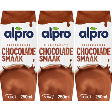 Alpro Sojadrink Chocolade Smaak Houdbaar 3 x 250 ml