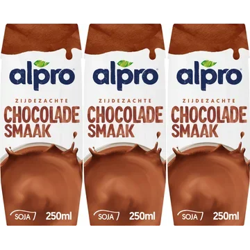Alpro Sojadrink Chocolade Smaak Houdbaar 3 x 250 ml