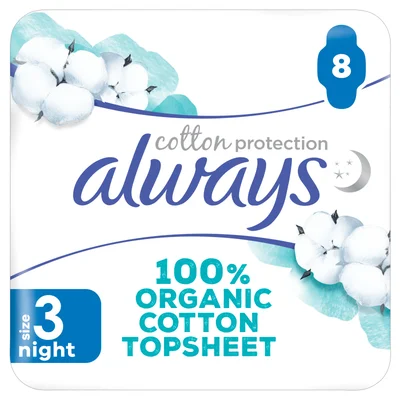 Always Cotton protection night maandverband Zak 8 st