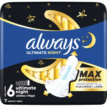 Always Ultimate Night Maandverband (Maat 6) Met Vleugels