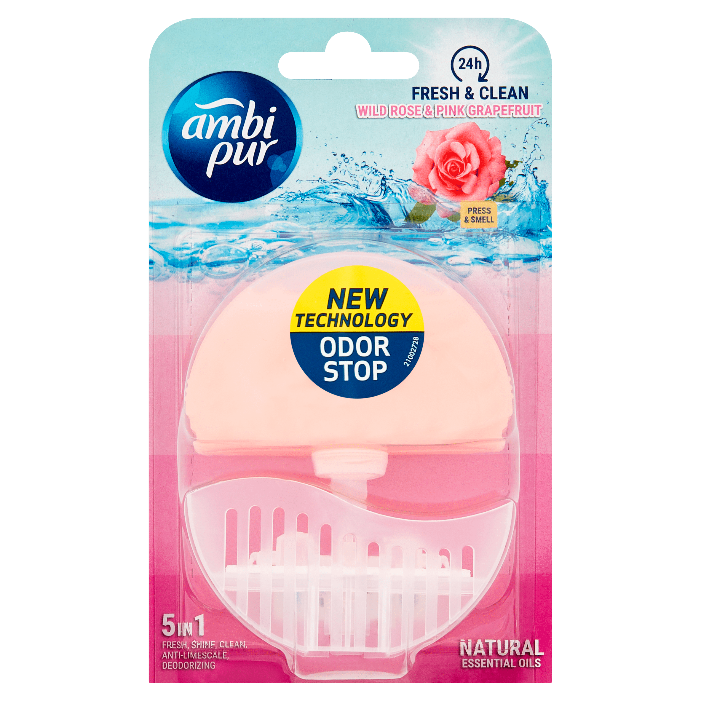 Ambipur Toiletblok vloeibaar rose &amp; grapefruit Blister 55 ml