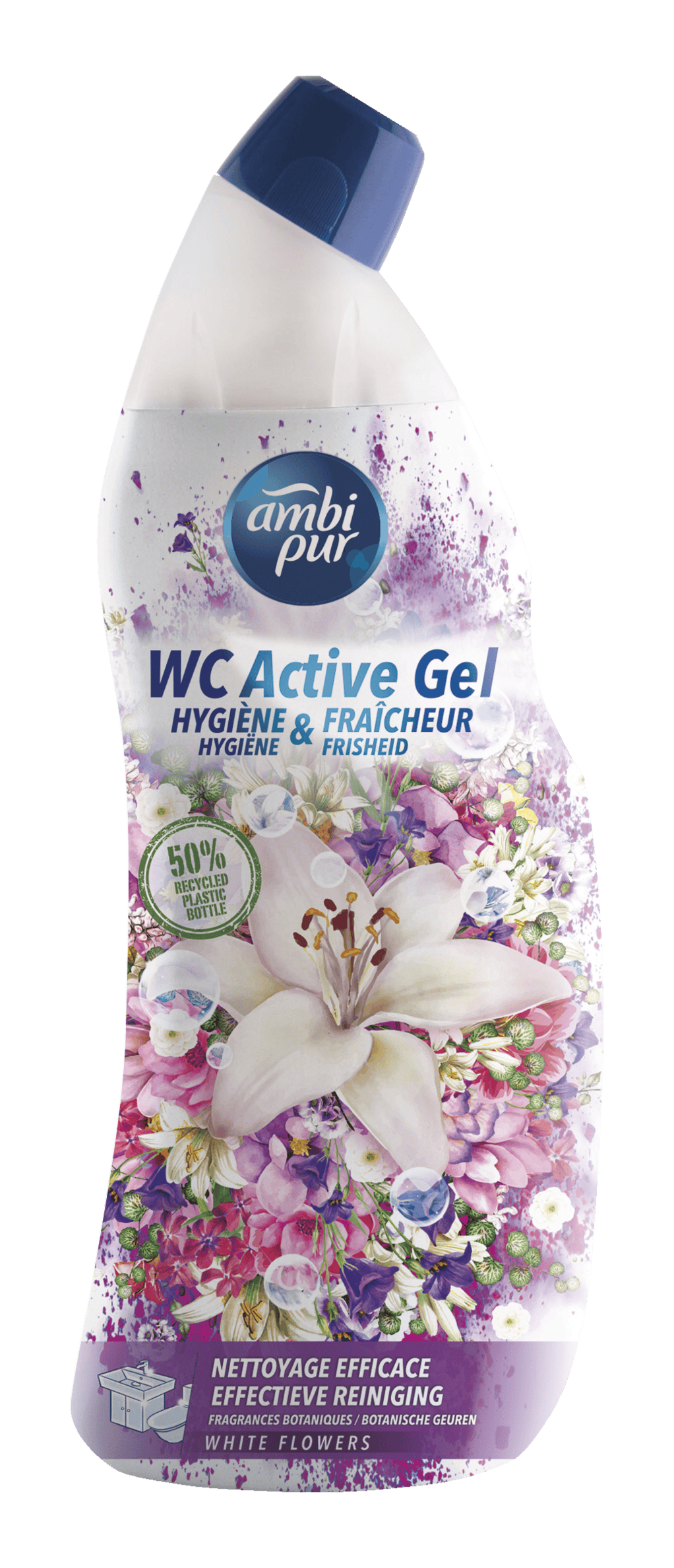 Ambipur WC Gel White Flowers Fles 750 ml
