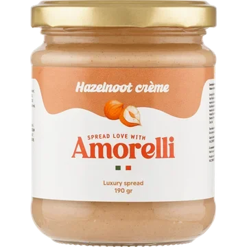 Amorelli Hazelnoot Crème 190 g