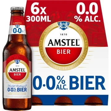 Amstel Pilsener 0.0 Bier Fles 6 x 300ml