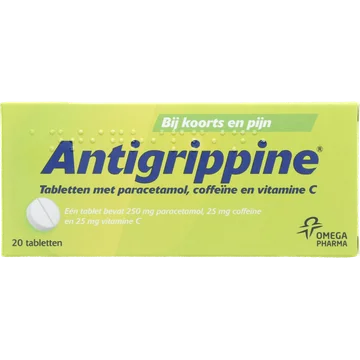 Antigrippine Tabletten bij griep en verkoudheid, 20 stuks