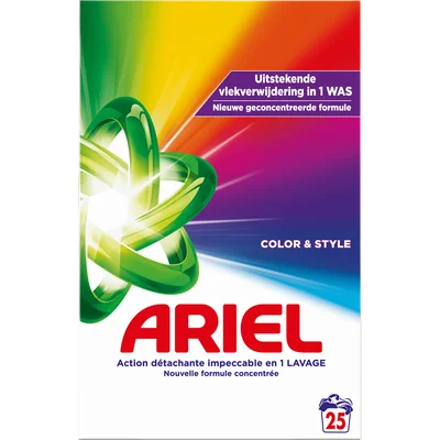 Ariel Waspoeder color &amp; style 25sc Doos 1250 g