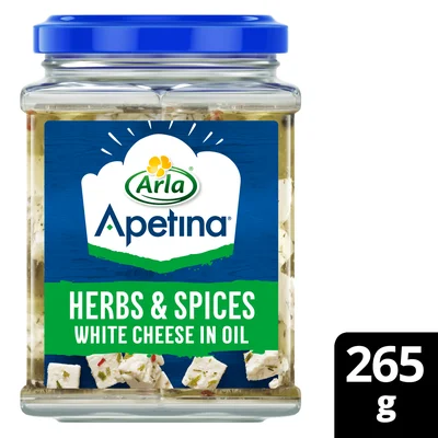 Arla Apetina Witte kaas blokjes in olie Pot 265 g