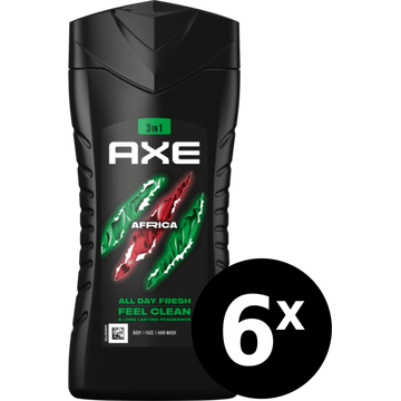 AXE 3-in-1 Douchegel Africa 250 ML x 6 stuks