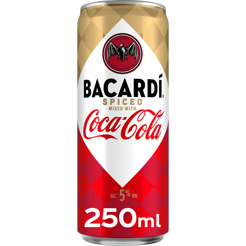 Bacardi Spiced Coca Cola Can Blik 250 ml