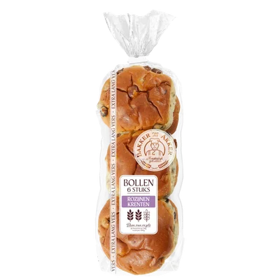 Bakker van der Akker Rozijnen krentenbollen